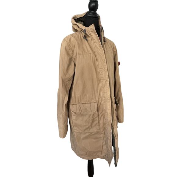 Vintage Abercrombie & Fitch Coat Womens Small Quilted Lined Military Y2K Utility - Picture 2 of 16